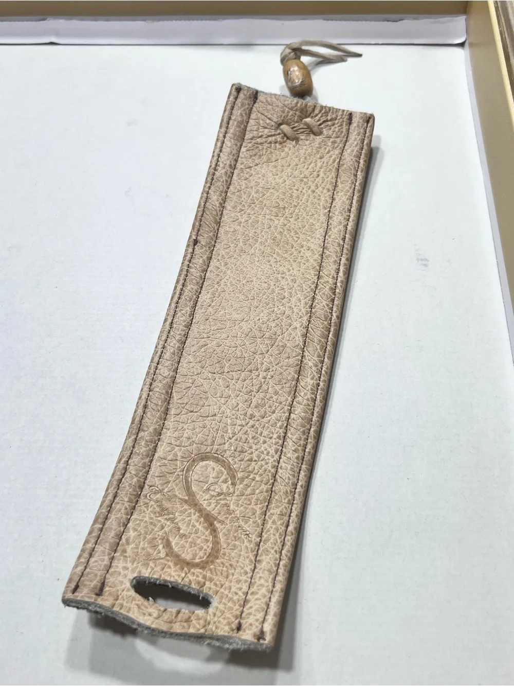 Strahan Customs leather bracelet in Taupe and Brown Unisex